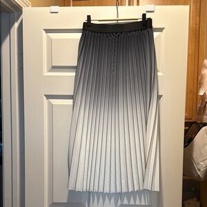 Adrianna Papell Black Pleated Midi Skirt for Night Out